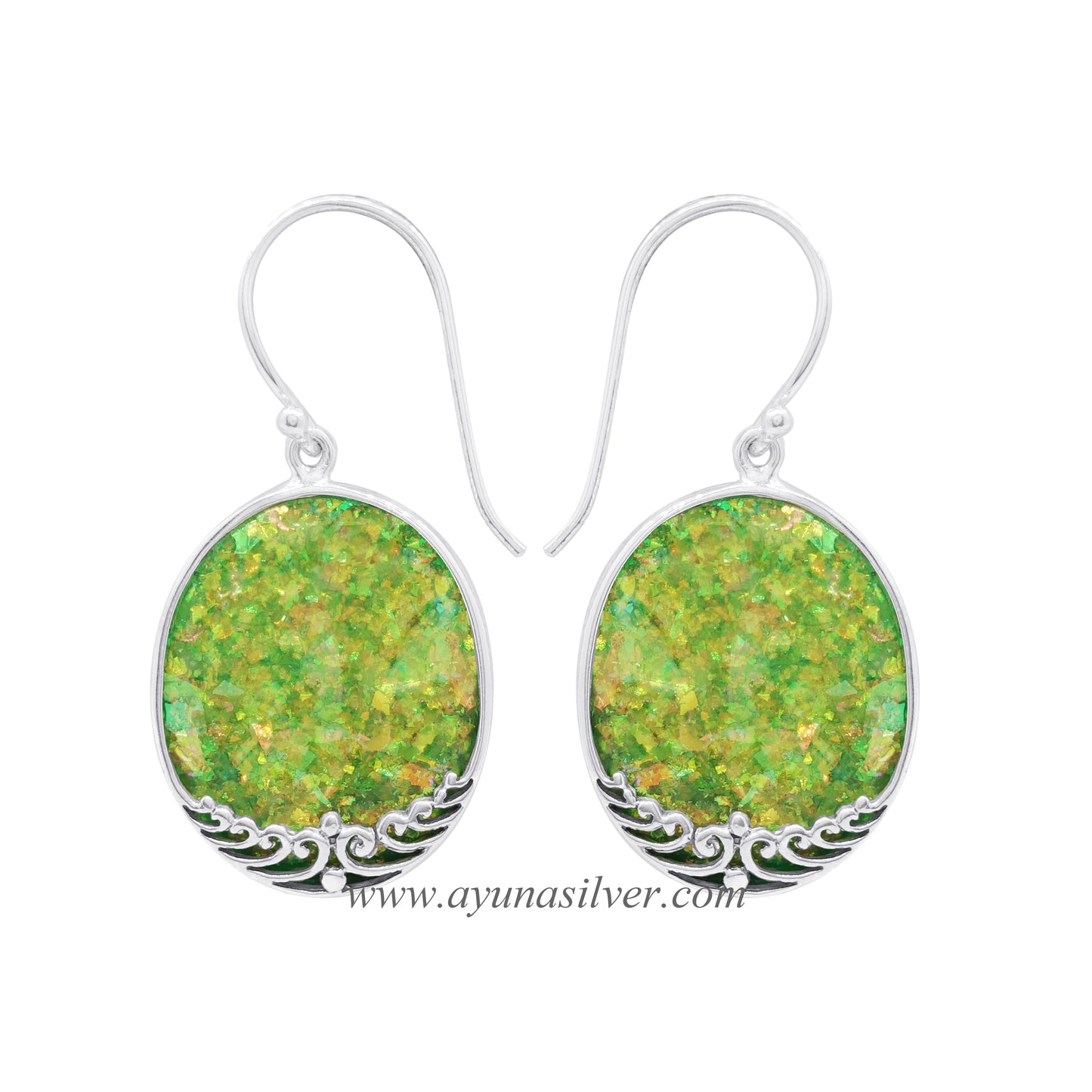 EARRING SER0868S_RS Green